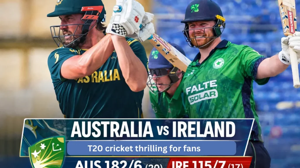 australia national cricket team vs ireland cricket team match scorecard