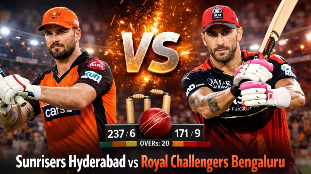 Sunrisers Hyderabad vs Royal Challengers Bengaluru Match Scorecard