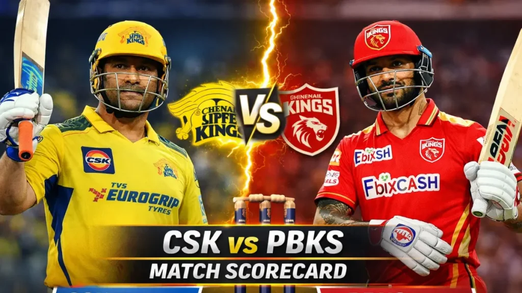 chennai super kings vs punjab kings match scorecard