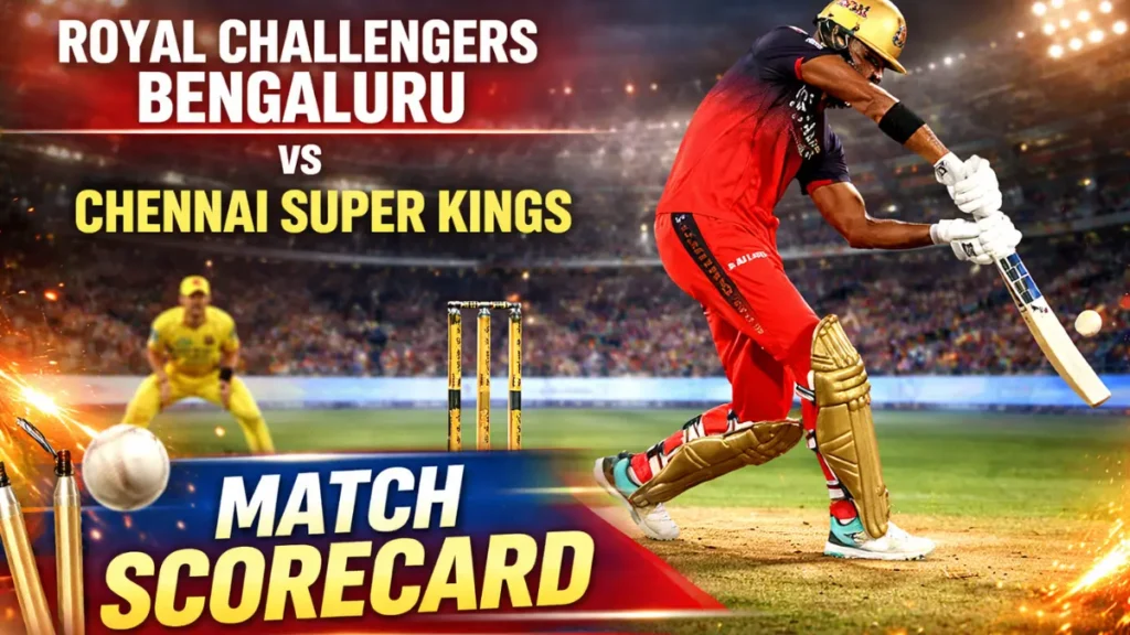 royal challengers bengaluru vs chennai super kings match scorecard