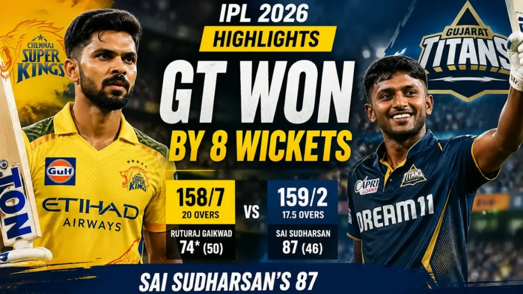 Chennai Super Kings vs Gujarat Titans Match Scorecard