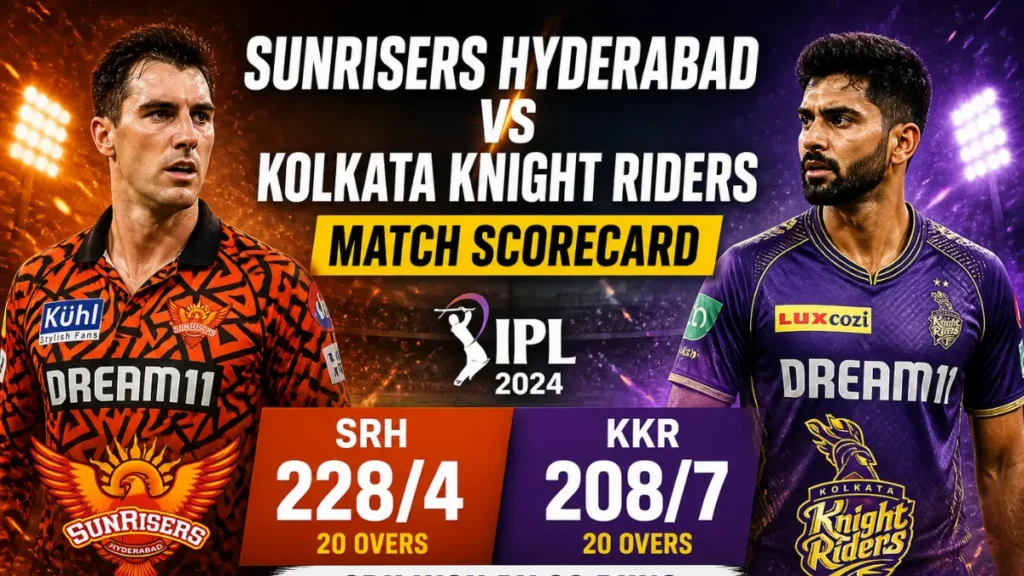 Sunrisers Hyderabad vs Kolkata Knight Riders Match Scorecard